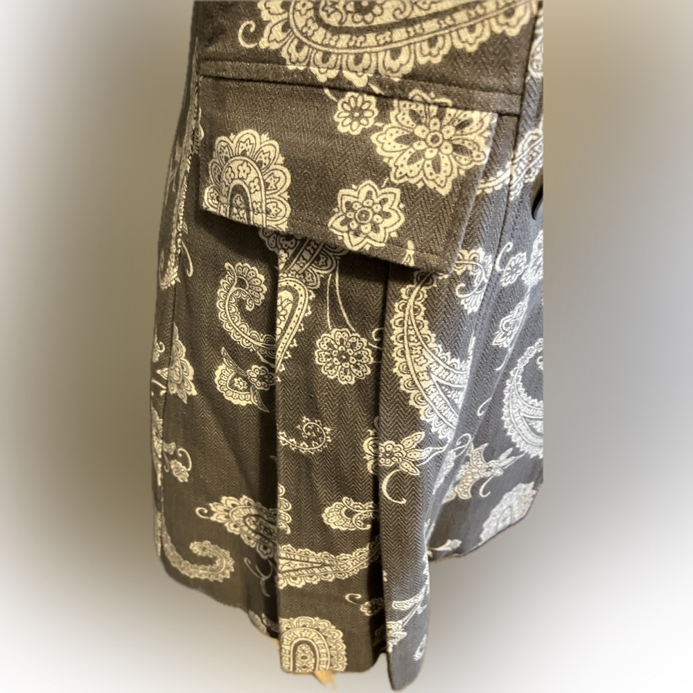 3 Sisters Paisley Tapestry Gray & White Jacket size S - Picture 5 of 14